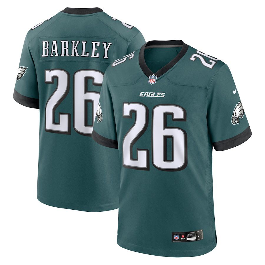 Men Philadelphia Eagles #26 Saquon Barkley 2024 Nike Midnight Green Game Player NFL Jersey